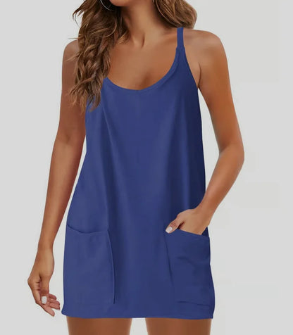 Aviora's Built-In Bra & Shorts Mini Dress.